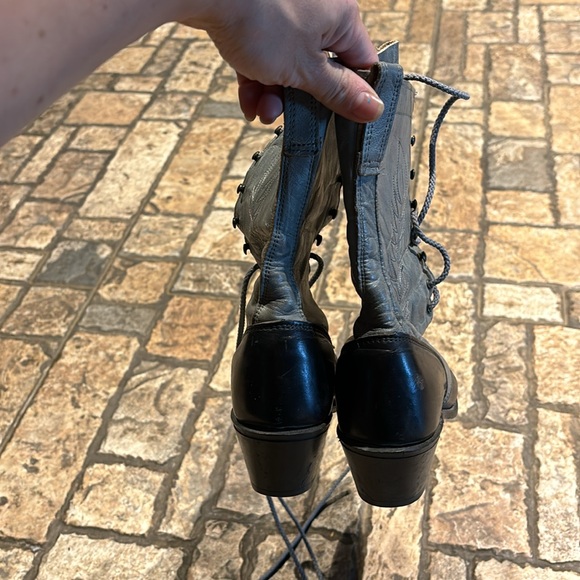 Vintage Victorian Style Leather Boots - Picture 2 of 13